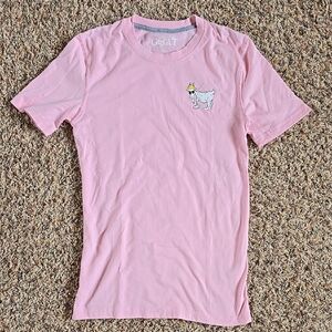 Kids Pink T-Shirt with Embroidered Dog